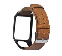 Veemoon Correa Texturizada Vintage de Cuero para Reloj Compatible con Tomtom Adventurer y Runner Uso Diario y Deportivo