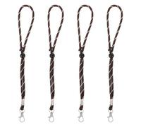 Veemoon Correas Ajustables para Guantes de Esquí de Invierno 25 Cm, Cordón Antipérdida Marrón para Hombre, Accesorios para Deportes de Nieve, Clips Seguros para Muñeca, Set 2 Pares