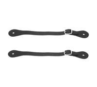 Veemoon Correas de Espuelas Ecuestres Ajustables de Cuero Negro, 2 Piezas para Botas de Montar, Correas Duraderas de Talón para Vaqueros y Jinetes en Actividades Ecuestres al Aire Libre