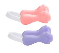 Veemoon Corrector Nasal de Silicona para Adultos y Pinza Ergonómica para Levantar y Enderezar Puente Nasal 2 Unidades 1 Rosa 1 Morado para Uso Durante Sueño y Descanso
