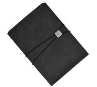 Veemoon Cuaderno de Cuero Pu Correa y Soporte para Bolígrafo A5 con 3 Pliegues Estilo Empresarial Libreta Funcional para Dibujo y Versos, Adecuado para Obsequio y Graduación