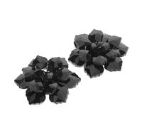 Veemoon Cubiertas para Gemelos de Camisa Flores y Gemas de Imitación, 2 Piezas, Metal Decorativo Negro, Accesorio Elegante para Eventos Formales y Ropa de Mujer