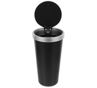 Veemoon Cubo de Basura para Coche con Tapa, Compatible con Portavasos | PP Resistente y Ligero, Vaciado Fácil, para Conductores y Dueños, Uso en Trayectos y Actividades al Aire Libre