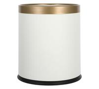 Veemoon Cubo de Basura Pequeño Blanco de Plástico de Gran Capacidad Base Antideslizante Papelera Redonda de Doble Capa para Cocina Baño Dormitorio y Oficina Cubo de Basura