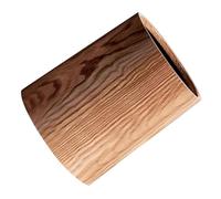 Veemoon Cubo de Basura Redondo 15l Imitación Madera, Plástico Resistente, Gran Capacidad para Cocina, Sala de Estar y Baño, Papelera Doméstica Vintage Fácil de Limpiar y Reutilizable