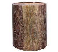 Veemoon Cubo de Basura Redondo de Plástico Imitación Madera 15L Tapa Abatible Doble Capa para Hogar Oficina y Dormitorio Papelera Doméstica Práctica y Compacta Simple y Funcional