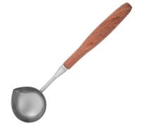Veemoon Cuchara para Lacre con Mango de Madera Grande 12x2,8 Cm, Acero Inoxidable, Accesorios de Lacre para Sellos de Cera Personalizados y Manualidades de Encerado