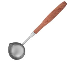 Veemoon Cuchara para Lacre con Mango de Madera Grande 12x2,8 Cm, Acero Inoxidable, Accesorios de Lacre para Sellos de Cera Personalizados y Manualidades de Encerado