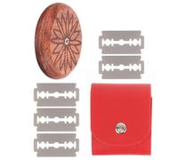 Veemoon Cuchillos para Marcar Pan de Madera de Flor de Palo Rosa Doble Hoja Afilada Mango Antideslizante Herramienta Ligera para Moldear y Cortar Masas Cocina Doméstica y Profesional