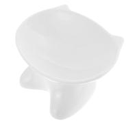 Veemoon Cuenco Elevado de Cerámica de Color Claro para Gatos y Mascotas, Tazón de Comida y Agua Anti-malestar, Base Alta, Plato para Perros y Cachorros, Bebedero Resistente y Fácil