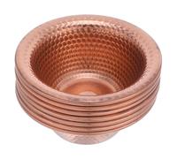 Veemoon Cuencos para Servir de Metal Martillado 7 Piezas Tamaño 9 Vajilla India Resistente para Cenas y Fiestas Tazones Versátiles para Curry Arroz y Sopa Aptos para Restaurante y Uso