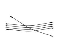 Veemoon Cuerdas Elásticas Negras de Látex y Nailon 6 Mm X 70 Cm, Paquete de 5 Unidades, para Trampolín y Tiendas de Campaña, Correas Reutilizables de Alta Resistencia para Amarre