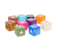 Veemoon Dados de Enseñanza Matemática 10 Piezas Signos y Resta, Colores Aleatorios, Dados Educativos Seguros y Duraderos, Juguete de Matemáticas para Aula y Juego Color Color Aleatorio