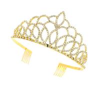 Veemoon de Cristal Vintage para Novia Diadema de Boda con Piedras de Imitación Tocado Elegante para Fiesta y Cumpleaños Accesorio para Princesas y Bodas