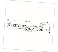 Veemoon Decoración Cocina Vinilo Adhesivo Mural Extraíble Frase Inglesa The Kitchen Is The Fácil Aplicación y