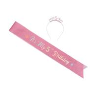 Veemoon Decoraciones para Fiesta de º Cumpleaños Conjunto de Tiara y Adorno Brillante Tocado para Niñas con Banda de Fiesta Accesorios para Celebración Infantil