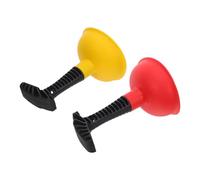 Veemoon Desatascador de Tuberías Potente para Lavabo y Cocina, 2 Unidades Pequeñas con Mango Corto, Herramienta de Drenaje Versátil para Inodoro, Ducha y Bañera, Colores Rojo y