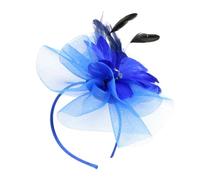 Veemoon Diadema Azul Elegante de Malla con Forma de Flor para Mujer Accesorio Ligero y Delicado para Fiesta y Diario