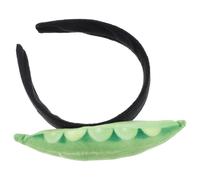 Veemoon Diadema Cabello de Felpa Diseño de Guisantes Verdes, Banda y Cómoda, Accesorio Divertido para Fiestas de Halloween y Cuidado Piel, Adecuado para Lavado Facial y Uso Diario