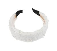 Veemoon Diadema De Cristal Accesorios Para El Cabello Para Mujeres Diadilla Talón Acolchado Brillantina De Imitación Diadema De Perlas Elegante Moda Chicas Malla