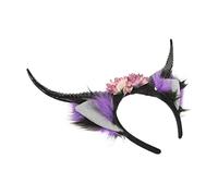 Veemoon Diadema de Cuerno de Buey Accesorio para Disfraz de Cosplay Tocado de Halloween Cuernos Malvados Diseño Demoníaco para Fiestas Temáticas