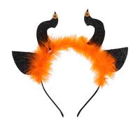 Veemoon Diadema de Cuernos Demoníacos Fácil de Usar para Halloween y Fiestas, Diseño Único Ajuste para Varias Tallas, Material Abs y Poliéster, Accesorio Adecuado para Disfraces