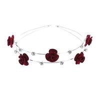 Veemoon Diadema de Doble Capa con Adorno de Flor de Metal y Rhinestones para Niñas Accesorio de para Fiestas y Banquetes Diseño Ligero y Duradero Color