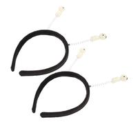 Veemoon Diadema de Fiesta Luminosa Muñeco Et Extraterrestre, 2 Piezas, Diadema de Halloween para Cosplay, Accesorio Temático Espacial para Niñas y Adultos, Juguete Cabeza