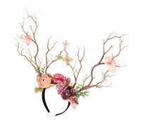 Veemoon Diadema De Flores De Simulación De Rama Kit De Disfraz De Rama Flores Artificiales Tocado Para Cosplay Accesorio Fotográfico Para Fotos De Moda Diadema Decorativa Para Fiesta De Di