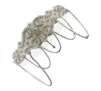 Veemoon Diadema de Imitación Gemas de Cadena Frente Accesorios Cabello para Bodas y Fiestas