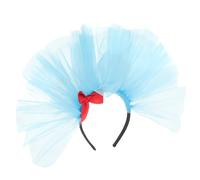 Veemoon Diadema de Malla Azul para Mujer Accesorio Cabello Velo Adecuado para San Valentín y Fiestas Diadema Ligera y Resistente para Cumpleaños y Bodas Accesorios de Malla para Fotos