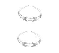 Veemoon Diadema De Metal Con Mariposas Para Mujer - Aro De Pelo Elegante Con Pedrería - Ideal Para Fiestas y Bodas Accesorio Para Dama De Honor y Niñas Aleación De Zinc Color y