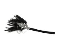 Veemoon Diadema de Plumas con Cristales Años Mujeres para Fiestas de Cóctel y Disfraces Locos