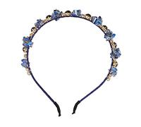 Veemoon Diadema de Rhinestone Elegante y para Mujer Accesorio Chic para Fiesta y Ocasiones Especiales Diseño Francés Color Azul para y Complementos de Moda