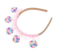 Veemoon Diadema Diseño de Piruleta Rosa, Diadema Creativa de Dibujos Animados, Accesorio Cabello para Fiestas Infantiles y Cumpleaños, Decoración Divertida y Ligera