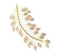 Veemoon Diadema Dorada Con Decorativa Para Mujer - Elegante Tocado De Boda - Diadema De Metal Para Dama De Honor 14X7CM