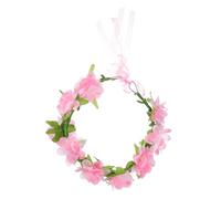 Veemoon Diadema Floral de Tela Simulada para Niña Guirnalda Elegante y Realista Tocado con Cinta para Bodas Fiestas y Vacaciones la Playa