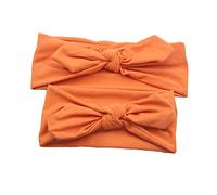 Veemoon Diadema Orejas De Conejo Color Naranja Conjunto De Lazos Cabello Para Niñas Pequeñas Para Fotos De Mamá y Yo Turbante Para Niñas