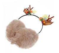 Veemoon Diadema Orejeras De Cuerno De Ciervo Divertidas Orejeras Cálidas Para Mujer Adorno De Cabello De Invierno Protección Contra El Frío Para Actividades Al Aire Libre