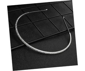 Veemoon Diadema para Mujer de Aleación Plateada Cristales Brillantes 2 Unidades Accesorio de Cabello para Bodas Fiestas y Banquetes