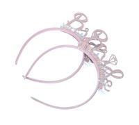 Veemoon Diadema para Novia 2 Piezas, Tocado de Boda Letras Bride, Accesorio Formal para Mujer, Diademas de Boda para Peinados, Adecuado para Fiestas y Despedidas de Soltera