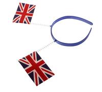Veemoon Diadema Union Jack Aro para el pelo con la bandera del Unido accesorio para el cabello de la bandera Favor de fiesta bandera de Unido tela