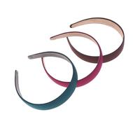 Veemoon Diademas Anchas Lisas para Niñas 3 Piezas Colores Sólidos (verde Oscuro, Rojo Vino, Marrón) Banda de Tela Duradera para Uso Diario y Fiestas Navideñas