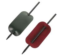 Veemoon Diademas de Cuero Pu Cabello 2 Piezas Tamaño Estándar Pinzas para Moño Mujer Elegante Uso Diario Fiesta Colores Verde y Vino