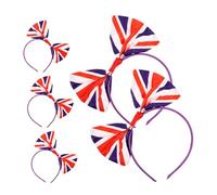 Veemoon Diademas Lazos y Bandera del Reino Unido 5 Unidades Talla Única Accesorio para Cabello Festivo Unisex Celebración Fiesta