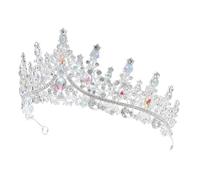 Veemoon Diademas para Mujer Tiara de Cristal, Accesorios el Cabello para Baile de Graduación y Cumpleaños, Diseño Barroco, Rhinestone, Ajuste Cómodo, 16.00x15.50x7.00cm