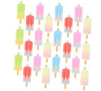 Veemoon Dijes de Helado de Resina Multicolor para Hacer Llaveros y Pulseras, 25 Piezas, Colgantes Creativos para Manualidades, Accesorios de Joyería DIY para Niños y Color Aleatorio