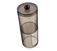 Veemoon Dispensador De Bolas De Caja Transparente Para Almacenar De Recipiente De Para Baño Con Tapa Organizador De Maquillaje Para Bastoncillos Hilo y Palillos