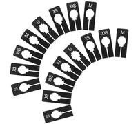 Veemoon Divisores de Tallas para Ropa Armario, Separadores de Plástico Rectangular 40 Piezas Etiquetas para Escribir, Organizadores Prácticos para Perchas, Tamaños Xxs a Xxxl, Uso en