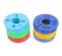 Veemoon Divisores de Tallas para Ropa Redondos 60 Piezas S-3Xl 10 Unidades por Talla Plástico Resistente Multicolor Organizador Práctico para Perchas de Armario y Tienda de Ropa